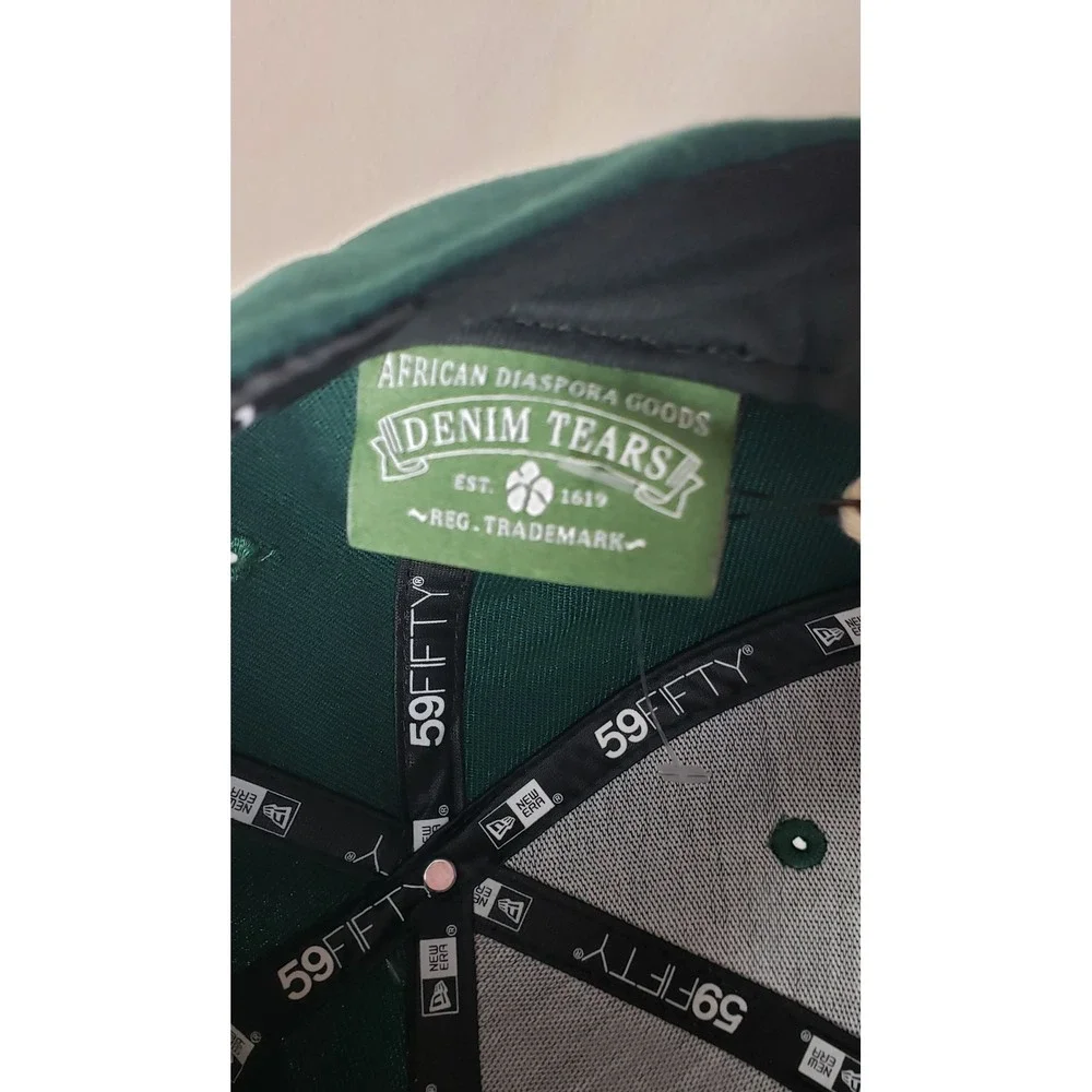 Denim Tears x New Era 59FIFTY Kras Harlem Georgia Fitted Hat Green 7 1/4 Urban